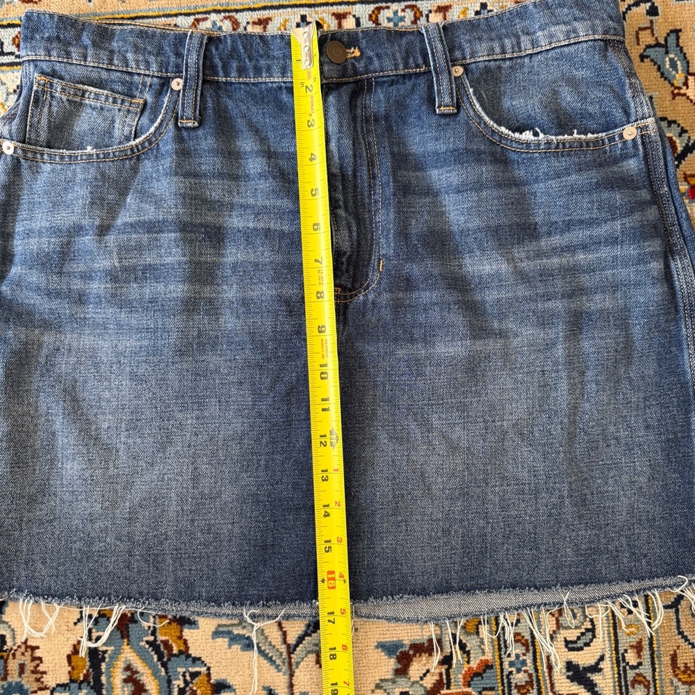 Madewell Blue Denim Mini Skirt with Frayed Hem - Picture 6 of 6